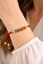 Colorful Natural Stone Detailed Adjustable Drawstring Bracelet