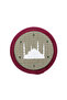 Cami Sarığı - Burgundy Fabric - Green Skullcap - Plain Wrap - Cami Embroidered - 7 Meters - 3