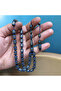 Special Lapis Lazuli and Silver Inlaid Capsule Cut Collectible Model Kuka Prayer Beads - 3