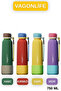 750 ml Vibrant Colors Stainless Steel Thermos with Wrist Strap - 3