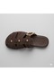 (Park Moda) Closed Toe Troc Women's Slippers Brown - 5