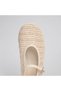 Straw Cream Color Women's Ballerinas - 3