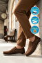 Brown Genuine Leather Lightweight Flexible Men's Loafer Casual Shoes 767 m