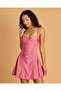 Women Pink Ruffled Swimdress - 2