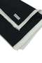Cotton Silk Shawl - Striped Monogram - Black and White - 2