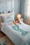 Coral Queen Patterned Single Baby Kids Duvet Cover Set - 6