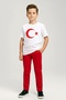Children's Cotton Gabardine Trousers with Elastic Waist and Laces