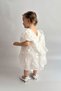Girl Child 4-5 Years Old Back Detailed 3D Rose Appliqued Tulle Tutu Bow Princess Birthday Party Dress - 5