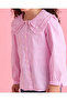 Girls Pink Striped Blouse - 4