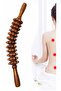 Acupressure 12-Wheel Wooden Massage Roller Natural Walnut Maderotherapy and Roller