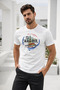 Men's White Cotton Istanbul Printed Short Sleeve T-Shirt - 5