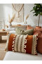 Brick Color Triple Brown Lace Throw Pillow 2 Piece Throw Pillow Covers - 2