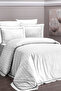 Novel Line %100 Cotton 200 Tc (80 Thread) Deluxe Satin Single Duvet Cover Set