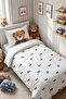 Bow Tie Friend Patterned Single Baby Kids Bedding Set - 5