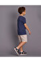 Boys Beige Striped Swim Shorts - 5