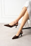 Katalyna Patent Leather and Buckle Detailed Pointed Toe Women's Heeled Shoes - 2