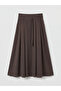 Nevavm Farkıyla Beli Kemerli A-Line Pleated Skirt - 4