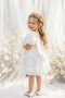 Girl Child 4-5 Years Old Back Detailed 3D Rose Appliqued Tulle Tutu Bow Princess Birthday Party Dress