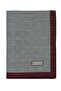 Cotton Silk Shawl - Striped Hologram - Gray Burgundy