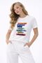 Zerelle Women's Stylish T-Shirt with Printed Details - 2