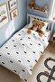 Bow Tie Friend Patterned Single Baby Kids Bedding Set - 2