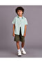 Boys Green Printed Shirt And T Shirt Set - 3