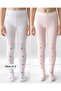 Girls White And Pink Jacquard Tights 2 Pack Set