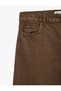 Cotton Low Waist Ribbed Wide Leg Denim Trousers - Wide Leg Jeans - 7