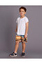 Boys Orange Printed Swim Shorts - 2