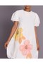 Senior Girls White Printed Dress - 4