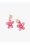Multicolored Beaded Dangle Star Earrings - 3