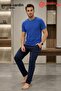 Paris Premium Men's 100% Cotton Comfortable Fit Pocket Short Sleeve Pajama Set - 2