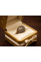 Bronze Vintage Women's Ring Authentic Jewelry Tiny Pearl Curved Model Adjustable - 6