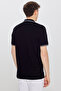 Men's Black 100% Cotton Slim Fit Slim Fit Polo Neck T-Shirt - 5
