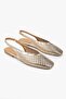 Women's Selira Gold Skin Perforated Ballerinas - 4