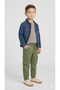 Boy's Elastic Waist Pants Green Color 4/14 Years - 2