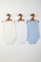 100% Cotton Organic 3-Piece 0-3 Years Old Newborn Baby Girl Boy Bodysuit with Snap Fasteners Anti-Sweat Undershirt - 2