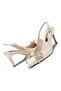 Women's Short Heeled Open-Back Pointed Toe Stone Embellished Bow Satin Evening Dress Shoes 14050 - 3