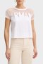 Logo Transparent Shoulder Detail Cotton t Shirt t Shirt Xw002332 Af10356 U0002