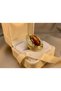 Vintage Big Women's Ring Tarnish Resistant Jewelry Gold Color Brown Stone Oval Antique - 6