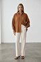 Cinnamon Balloon Sleeve Wide Cuff Oversize Linen Shirt Alc-X15426 - 2