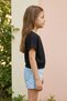 Girls' Black Blouse Summer Short Sleeve Button down Casual Daily Stylish Kids Top - Girls' Blouse - 4