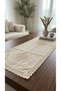 Buldan Raw Linen with Hand Embroidered Lace 45X120 100% Cotton Runner - 2