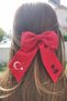 23 April Red Bowknot Hairpin with Atatürk's Signature & Atatürk's Silhouette & Turkish Flag