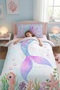 Ocean Princess Patterned Single Baby Kids Bedding Set - 3