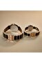 Crimson Duo Couple Watch Set for Men & Women, Quartz, Black Dial with RoseGold Strap, - 6