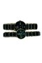Crimson Duo Couple Watch Set for Men & Women, Quartz Analog Watches, Black Gold Strap, - 6