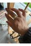Adjustable Gold Color Square Stone Sliced Ring Acr0034
