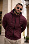 Men's Trend Premium Hooded Claret Red Raincoat & Windbreaker - 2