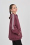 Girl's Relax Fit Half Turtleneck Raglan Sleeve Sweatshirt - 6